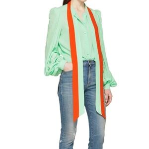 Givenchy Mint green orange tie shirt  size 34